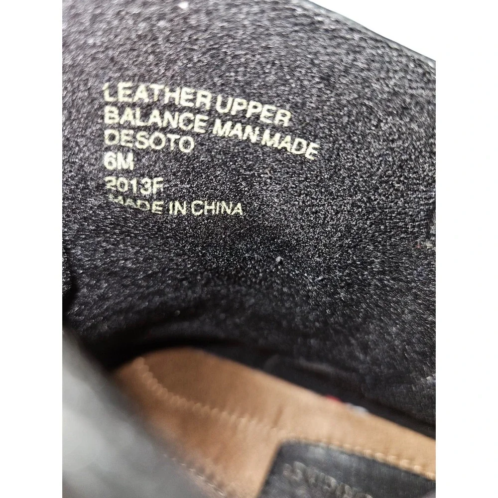 Earth Origins DeSoto‎ Black Leather Ankle Boots Buckle Zip Women's 6